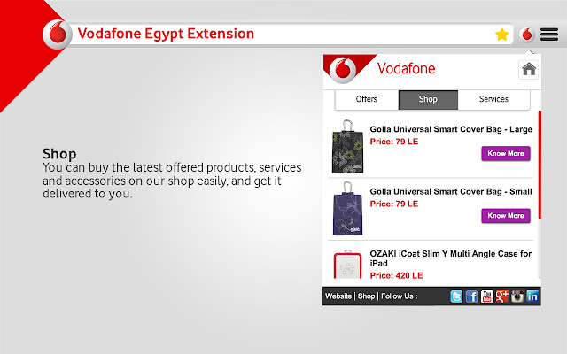 Vodafone Egypt Extension chrome谷歌浏览器插件_扩展第2张截图