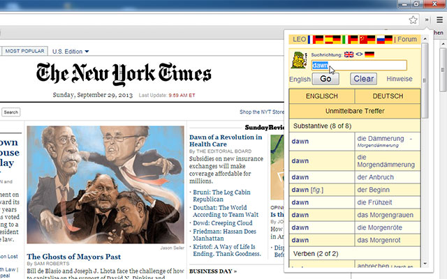 LEO.org simple translator chrome谷歌浏览器插件_扩展第1张截图