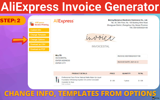 AliExpress Invoice Generator - AliInvoice™️ chrome谷歌浏览器插件_扩展第3张截图