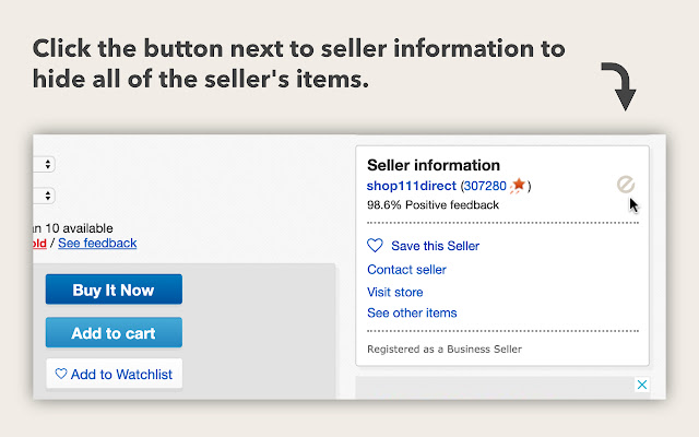 Hide eBay Items and Sellers chrome谷歌浏览器插件_扩展第3张截图