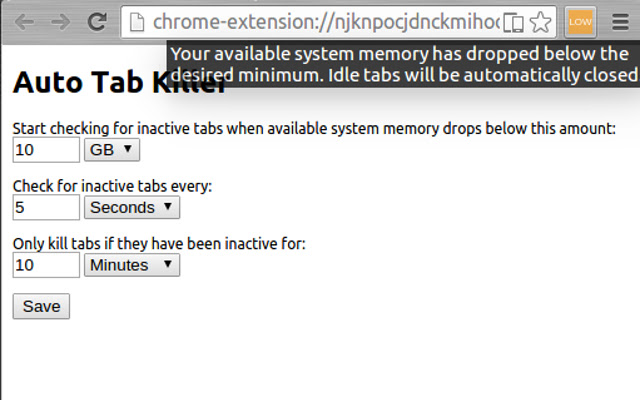 Auto Tab Killer chrome谷歌浏览器插件_扩展第1张截图