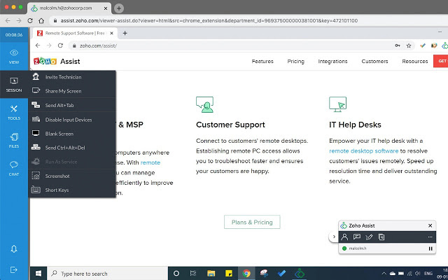 Zoho Assist - FREE Remote Support Tool chrome谷歌浏览器插件_扩展第4张截图