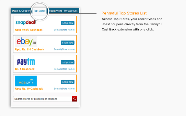 Pennyful CashBack India chrome谷歌浏览器插件_扩展第4张截图