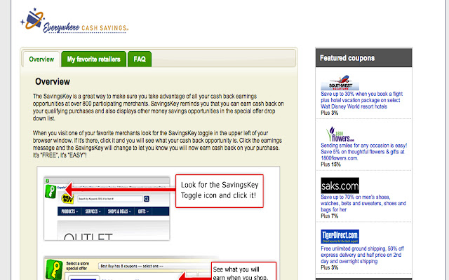 Everywhere Cash Savings - SavingsKey chrome谷歌浏览器插件_扩展第3张截图