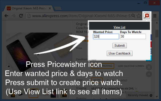 PriceWisher chrome谷歌浏览器插件_扩展第4张截图