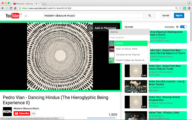 Playmoss - Add Track Chrome Extension chrome谷歌浏览器插件_扩展第2张截图