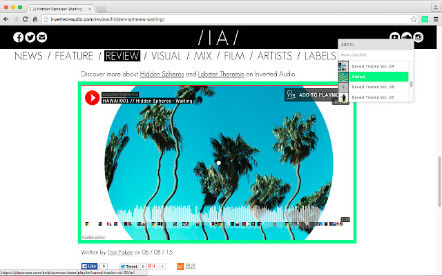 Playmoss - Add Track Chrome Extension chrome谷歌浏览器插件_扩展第4张截图