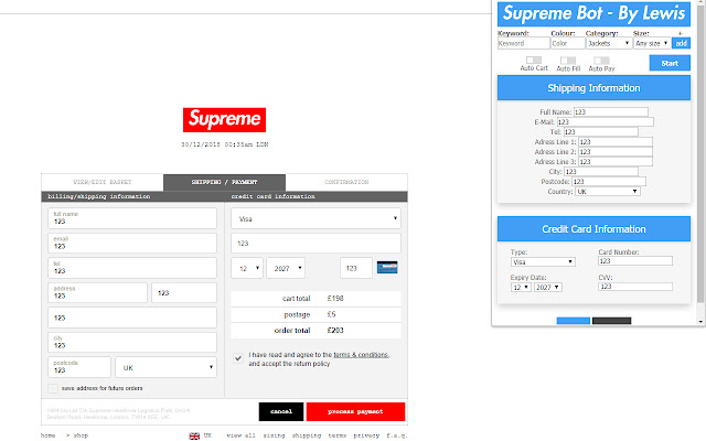 Supreme Bot chrome谷歌浏览器插件_扩展第1张截图