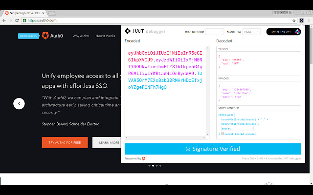 JWT Debugger chrome谷歌浏览器插件_扩展第2张截图