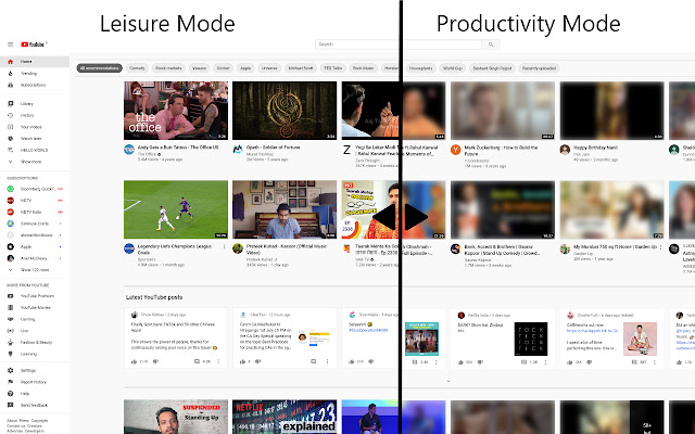 YouTube™ Productivity Mode chrome谷歌浏览器插件_扩展第1张截图