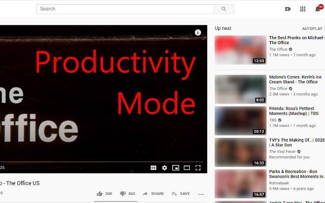 YouTube™ Productivity Mode chrome谷歌浏览器插件_扩展第4张截图