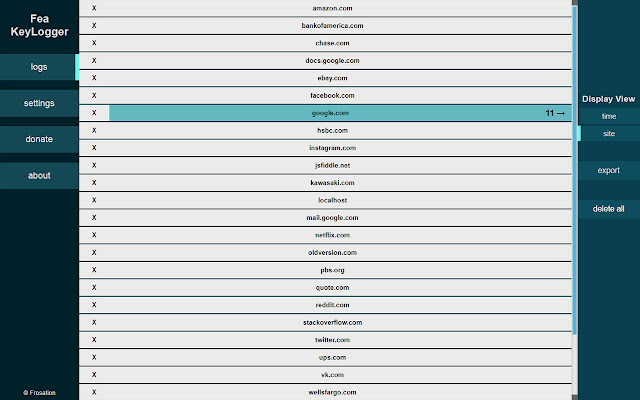 Fea KeyLogger chrome谷歌浏览器插件_扩展第3张截图