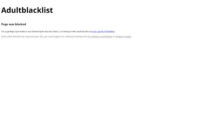 adultblacklist chrome谷歌浏览器插件_扩展第1张截图