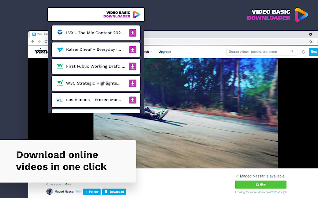 Video Downloader Basic chrome谷歌浏览器插件_扩展第1张截图