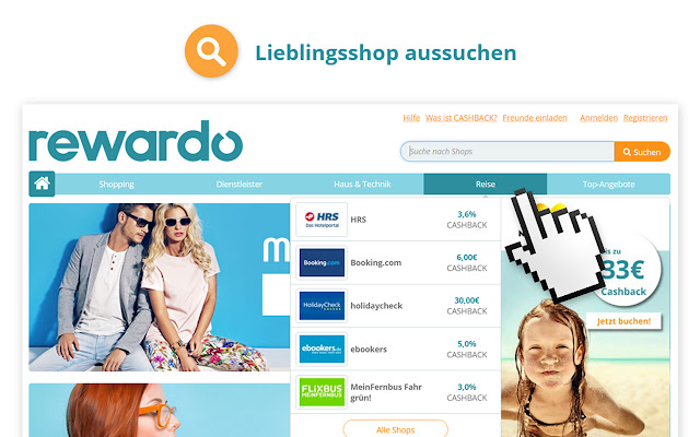 rewardo Cashback Deals Gutscheine und Rabatte chrome谷歌浏览器插件_扩展第3张截图