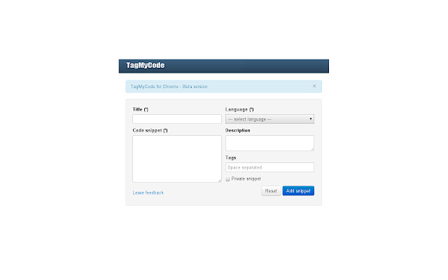 TagMyCode chrome谷歌浏览器插件_扩展第2张截图