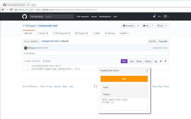 RunMyCode Online chrome谷歌浏览器插件_扩展第1张截图