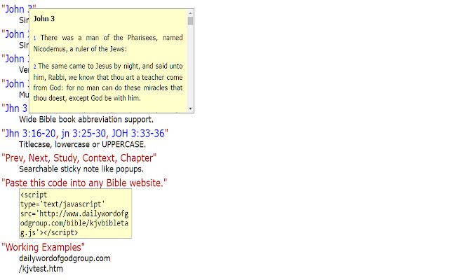 KJV Bible Verse Tagger chrome谷歌浏览器插件_扩展第1张截图
