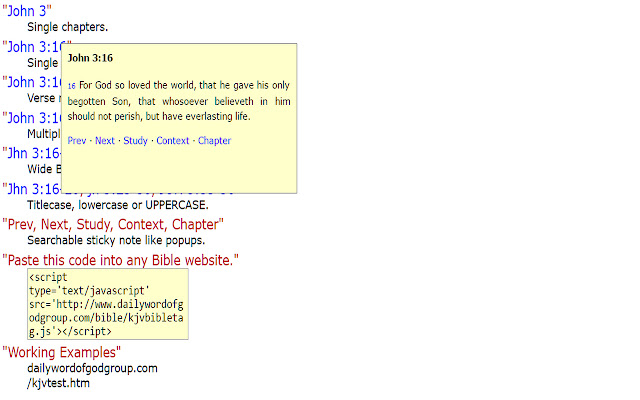 KJV Bible Verse Tagger chrome谷歌浏览器插件_扩展第2张截图