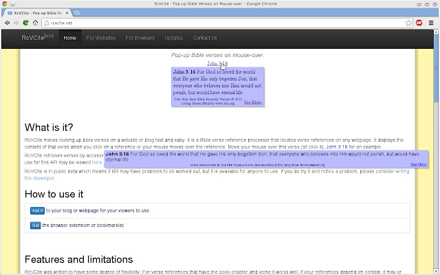 RcVCite - Pop-up Bible Verses chrome谷歌浏览器插件_扩展第1张截图