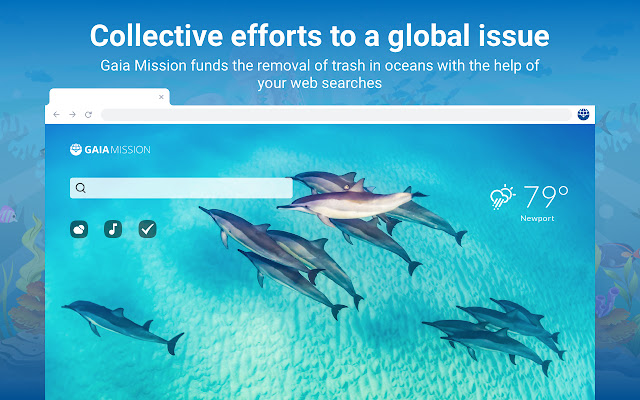 Gaia Mission - Search the web & save oceans chrome谷歌浏览器插件_扩展第3张截图