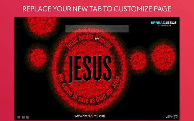 Jesus Christ Wallpaper HD Custom New Tab chrome谷歌浏览器插件_扩展第1张截图