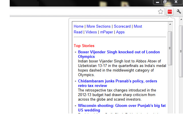 The Times Of India chrome谷歌浏览器插件_扩展第1张截图