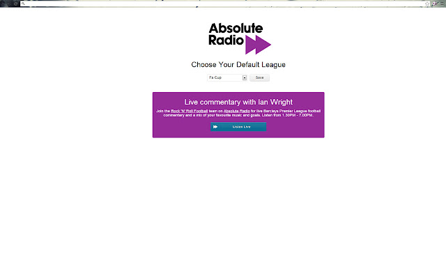 Absolute Radio Live Scores chrome谷歌浏览器插件_扩展第4张截图