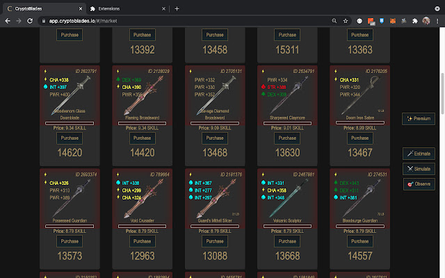 CryptoBlades Tool - Advanced chrome谷歌浏览器插件_扩展第4张截图