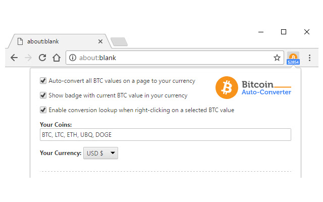 Bitcoin Auto-Converter chrome谷歌浏览器插件_扩展第3张截图