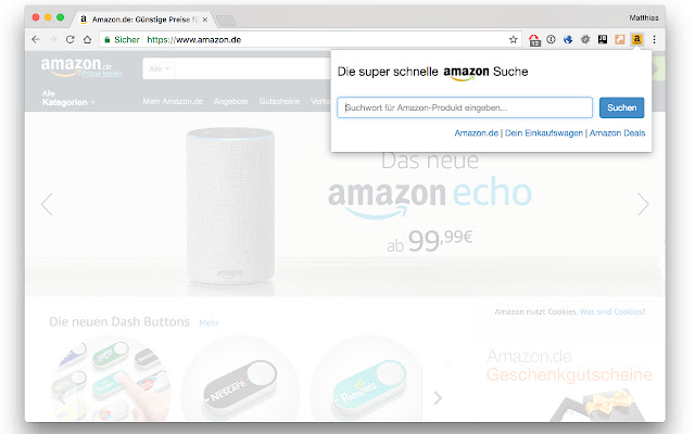 Amazon Suche - super Schnell & Einfach chrome谷歌浏览器插件_扩展第3张截图