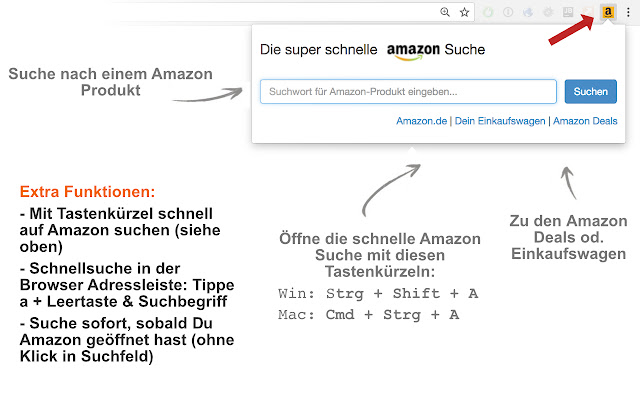 Amazon Suche - super Schnell & Einfach chrome谷歌浏览器插件_扩展第4张截图