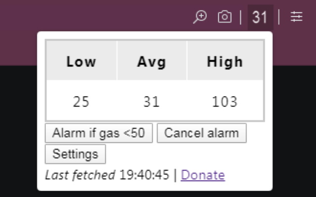 ETH gas alerts chrome谷歌浏览器插件_扩展第1张截图