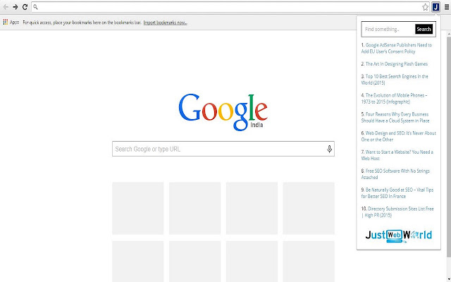 Just Web World chrome谷歌浏览器插件_扩展第1张截图