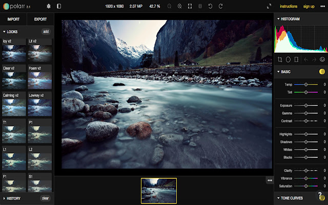 Polarr - Online Photo Editor chrome谷歌浏览器插件_扩展第4张截图