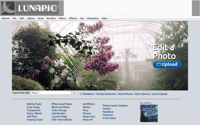 LunaPic - Online Photo Editor chrome谷歌浏览器插件_扩展第1张截图