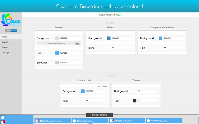 ColorDeck for Tweetdeck chrome谷歌浏览器插件_扩展第2张截图