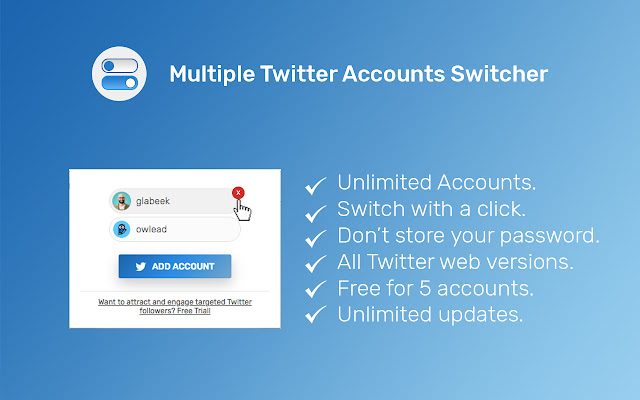 Multiple Twitter Accounts Switcher for Chrome chrome谷歌浏览器插件_扩展第1张截图