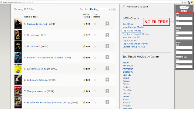IMDb Filters chrome谷歌浏览器插件_扩展第1张截图
