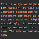 English syntax highlighter