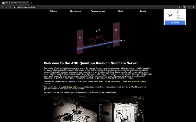 Quantum Random Number Generator chrome谷歌浏览器插件_扩展第2张截图