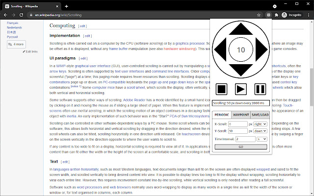 Autoscroll Plus chrome谷歌浏览器插件_扩展第2张截图