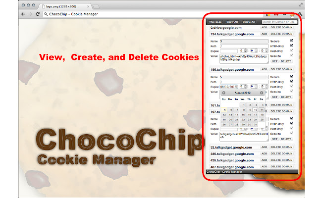 ChocoChip - Cookie Manager chrome谷歌浏览器插件_扩展第2张截图