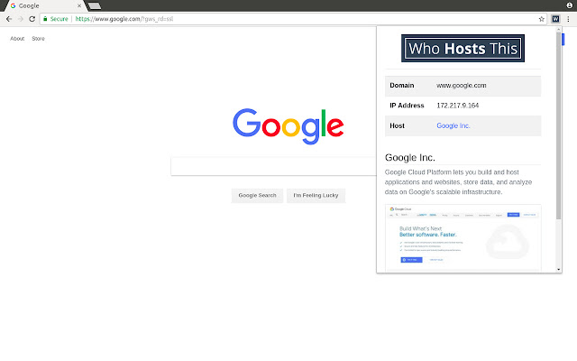 Who Hosts This Site chrome谷歌浏览器插件_扩展第1张截图