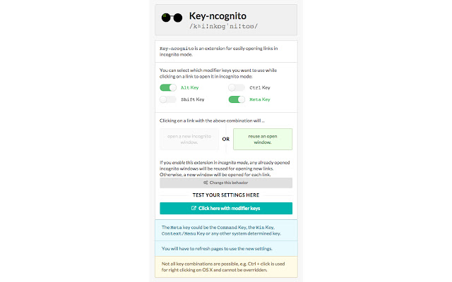 Key-ncognito chrome谷歌浏览器插件_扩展第1张截图