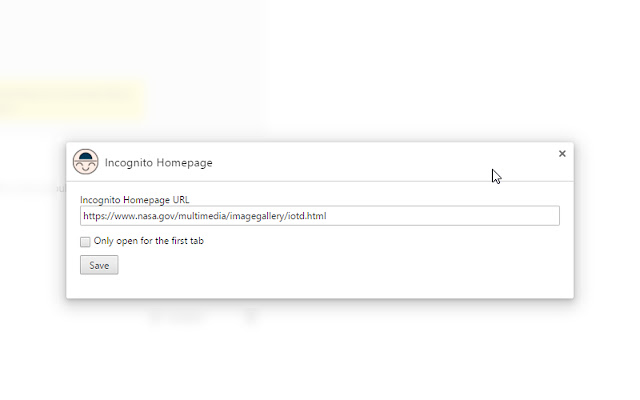 Incognito Homepage chrome谷歌浏览器插件_扩展第1张截图