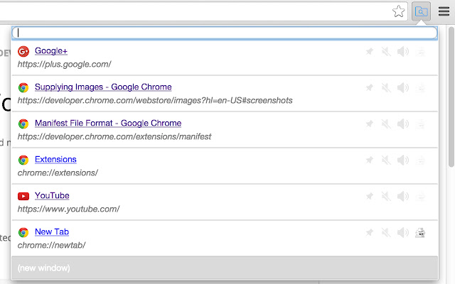 Tab Finder - by floverdevel chrome谷歌浏览器插件_扩展第1张截图