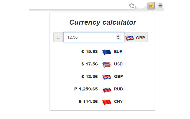 Currency calculator chrome谷歌浏览器插件_扩展第1张截图