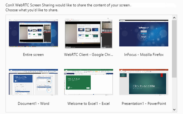 ConX WebRTC Screen Sharing chrome谷歌浏览器插件_扩展第2张截图