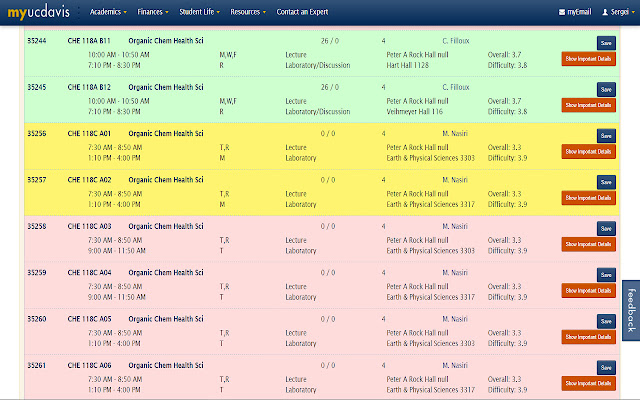 UC Davis Schedule Helper chrome谷歌浏览器插件_扩展第2张截图
